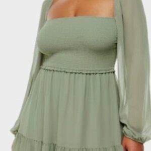 Aritzia Wilfred Tempest Green Dress